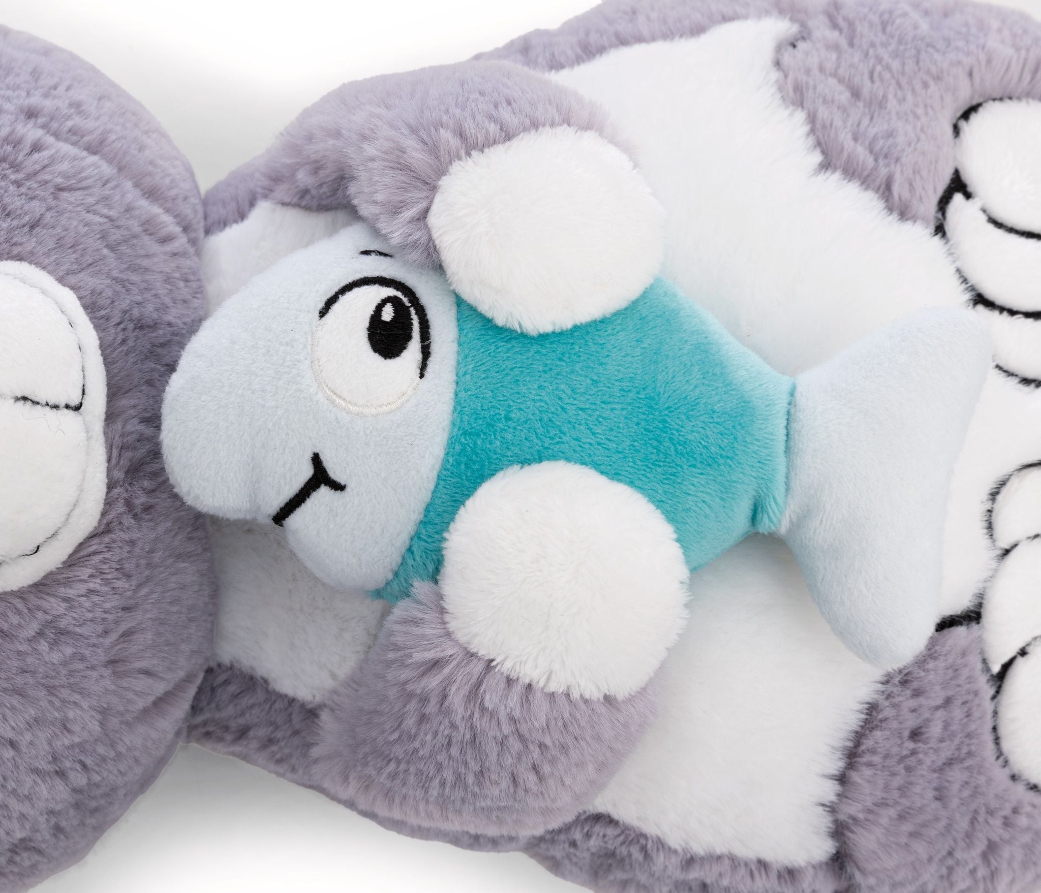  Thú nhồi bông 35x20cm 62166 |cat gray fish lying mèo ăn cá|NICI Germany 