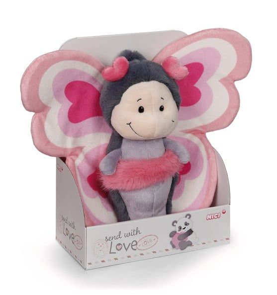  Thú nhồi bông 21cm-62615| bươm bướm LOVE butterfly_NICI Germany 