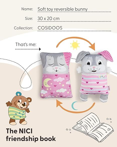  Thú nhồi bông 30x20cm-62294| thỏ giúp ngủ ngon Bunny Cosidoos Rabbit _NICI Germany 