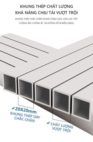 K.S để bàn khung thép mặt gỗ MDF cho góc L.V tiện lợi, đơn giản - GM118