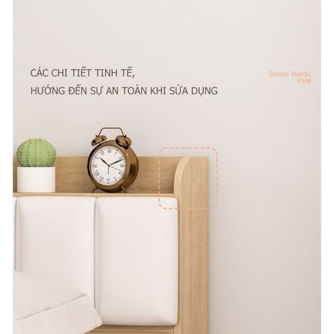 Giường Ngủ Gỗ Công Nghiệp Hiện Đại Mang Phong Cách Bắc Âu - GP240