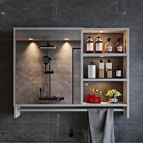 Tủ kệ phòng tắm full trắng - GM207