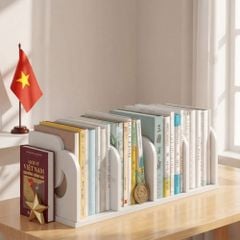 Kệ Sách Gỗ PVC Để Bàn nhỏ gọn cho góc học tập, làm việc đơn giản - IG410