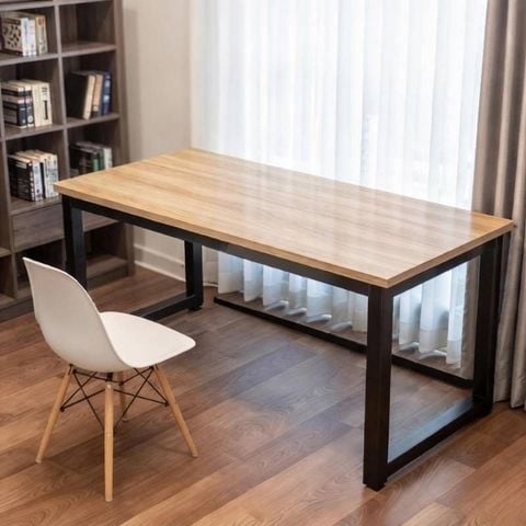 Bàn Làm Việc Khung Đen - Màu Vân Gỗ/Màu Gỗ Óc Chó - GM166 - Nội Thất IGA Việt Nam