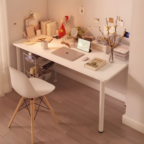 Bàn Làm Việc Gỗ MDF Chân Sắt Tròn Hiện Đại GM62 - Nội Thất IGA Việt Nam