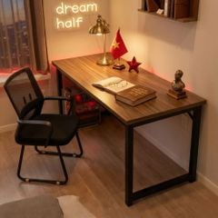 Bàn Làm Việc Khung Đen - Màu Vân Gỗ/Màu Gỗ Óc Chó - GM166 - Nội Thất IGA Việt Nam