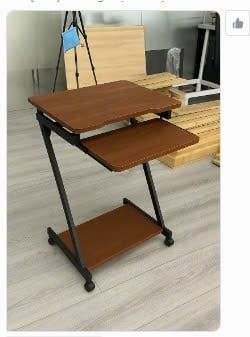 Bàn Làm Việc Chữ Z Khung Đen Gỗ Óc Chó GM220.26