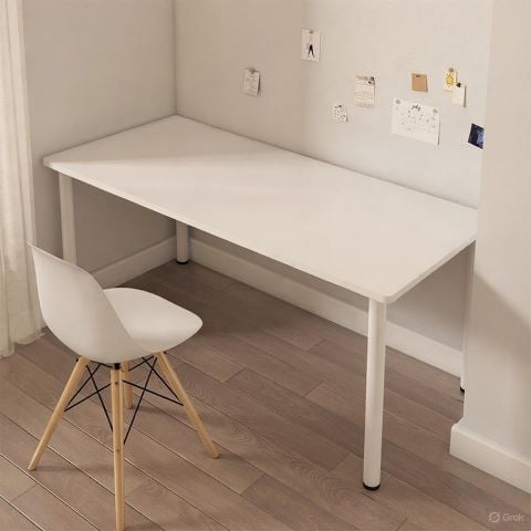 Bàn Làm Việc Gỗ MDF Chân Sắt Tròn Hiện Đại GM62 - Nội Thất IGA Việt Nam