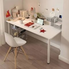 Bàn Làm Việc Gỗ MDF Chân Sắt Tròn Hiện Đại GM62 - Nội Thất IGA Việt Nam