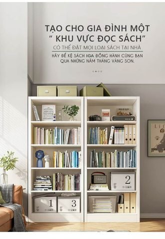 Kệ Sách 5 Tầng Gỗ MDF (2 Màu) tối ưu Đơn Giản - GP250 - IGEA Việt Nam