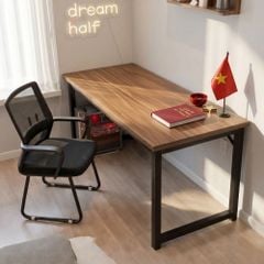 Bàn Làm Việc Khung Đen - Màu Vân Gỗ/Màu Gỗ Óc Chó - GM166 - Nội Thất IGA Việt Nam