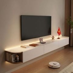Kệ tivi treo tường thông minh 3 cánh mở tiện lợi cho không gian phòng khách hiện đại, sang trọng - GP326.01
