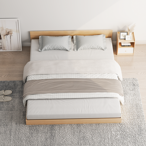 Giường Ngủ Gỗ Công Nghiệp Hiện Đại Phong Cách Nhật Bản - 1m8x2m - Màu Vân Gỗ Phối Trắng - GP310C.03 - Nội Thất IGA Việt Nam