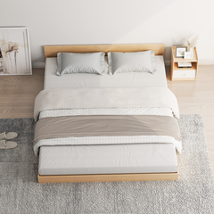 Giường Ngủ Gỗ Công Nghiệp Hiện Đại Phong Cách Nhật Bản - 1m8x2m - Màu Vân Gỗ Phối Trắng - GP310C.03 - Nội Thất IGA Việt Nam