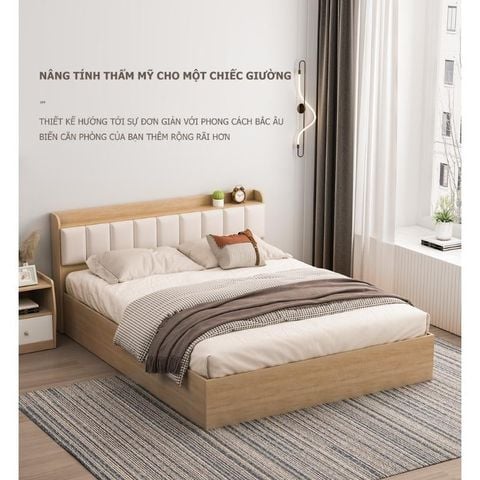 Giường Ngủ Gỗ Công Nghiệp Hiện Đại Mang Phong Cách Bắc Âu - GP240