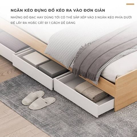 Giường Ngủ Gỗ Công Nghiệp Hiện Đại Có Ngăn Đa Năng - GP248