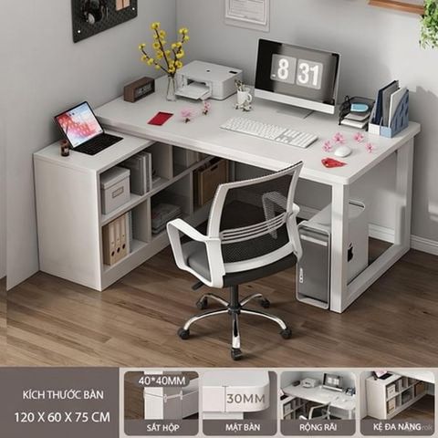 Bàn Làm Việc Gỗ MDF kết hợp Kệ Sách Đa Năng cho Góc Làm Việc Hiện Đại - GM131