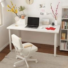 Bàn Làm Việc Gỗ MDF Chân Sắt Tròn Hiện Đại GM62 - Nội Thất IGA Việt Nam