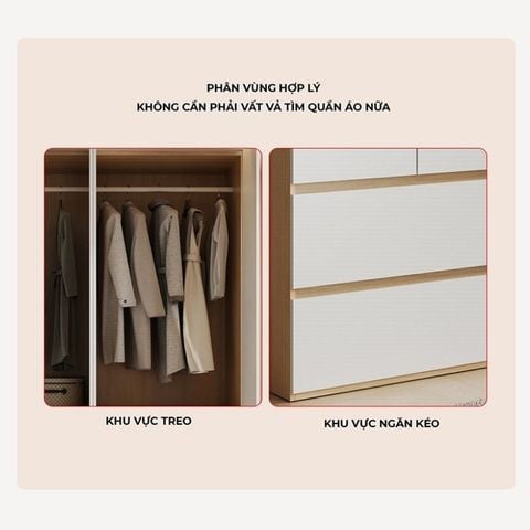 Tủ Quần Áo Thông Minh IGA Kết Hợp Ngăn Kéo Đa Năng - GP327