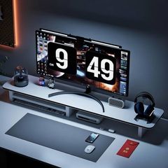 Kệ Màn Hình Máy Tính Có Ngăn Trắng GA35