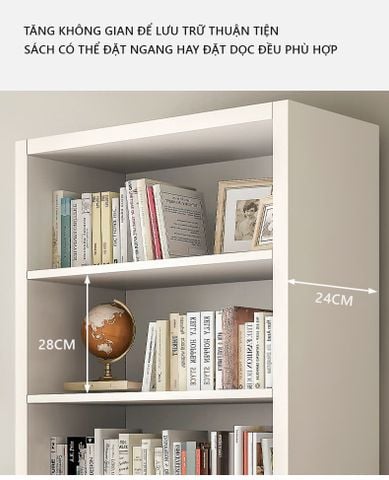 Kệ Sách 5 Tầng Gỗ MDF (2 Màu) tối ưu Đơn Giản - GP250 - IGEA Việt Nam