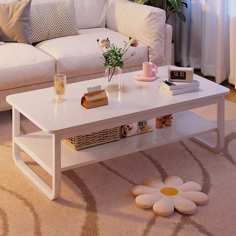 Bàn trà 2 tầng trắng - vân gỗ - GM135 - Nội Thất IGA Việt Nam