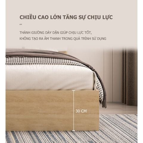 Giường Ngủ Gỗ Công Nghiệp Hiện Đại Mang Phong Cách Bắc Âu - GP240