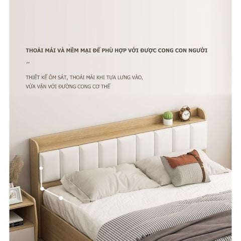 Giường Ngủ Gỗ Công Nghiệp Hiện Đại Mang Phong Cách Bắc Âu - GP240