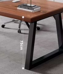 Bàn Làm Việc Chân Sắt Mặt Gỗ MDF Với Thiết Kế Sang Trọng, Hiện Đại - Đen/ Trắng Vân Gỗ - GM121