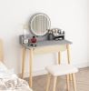 Bàn trang điểm gỗ MDF kèm gương LED cảm ứng mang thiết kế nhỏ gọn, đơn giản cho góc trang điểm tối giản, hiện đại - GP201