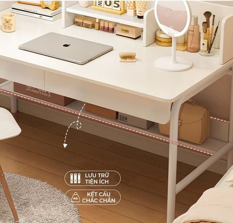 Bàn Làm Việc Có Ngăn Full Trắng - GM162 - Nội Thất IGA Việt Nam