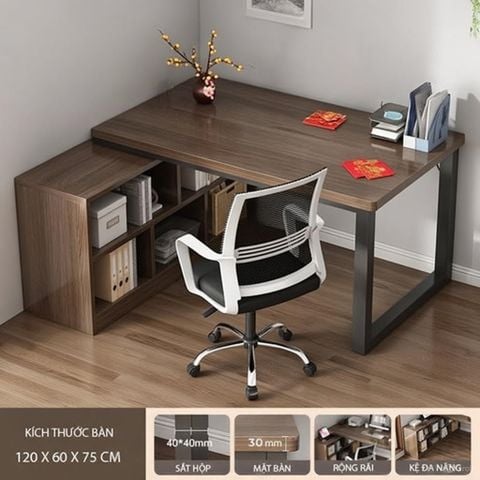 Bàn Làm Việc Gỗ MDF kết hợp Kệ Sách Đa Năng cho Góc Làm Việc Hiện Đại - GM131