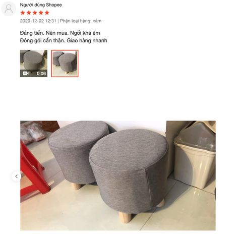 Ghế Đôn Gác Chân Hoa Quả - GP28