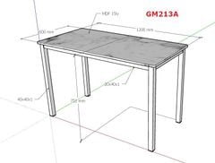 Bàn ăn khung trắng mặt vân đá GM213