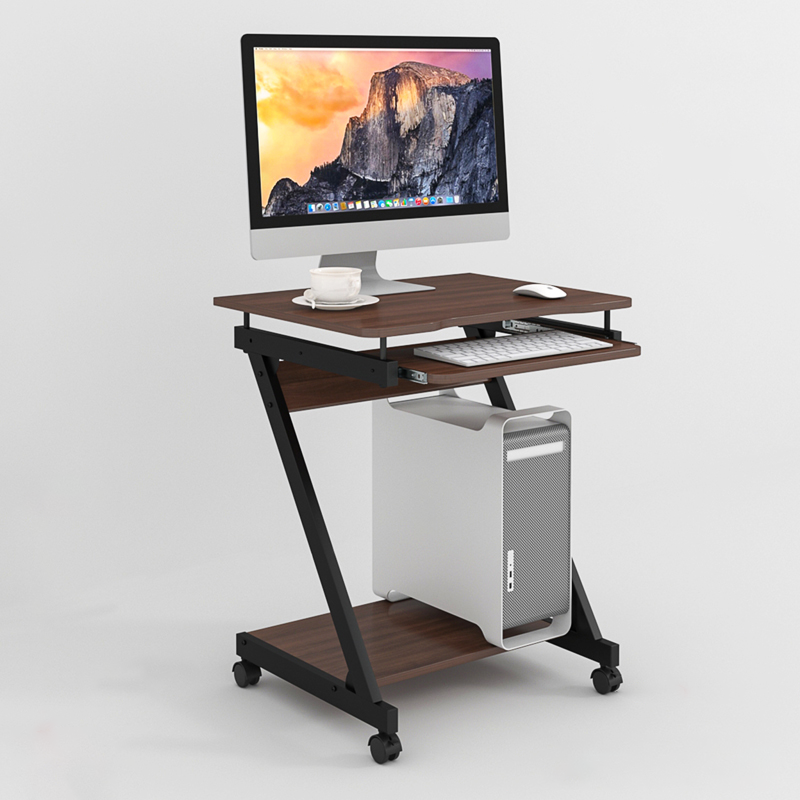 Bàn làm việc chữ Z khung đen gỗ óc chó - GM220