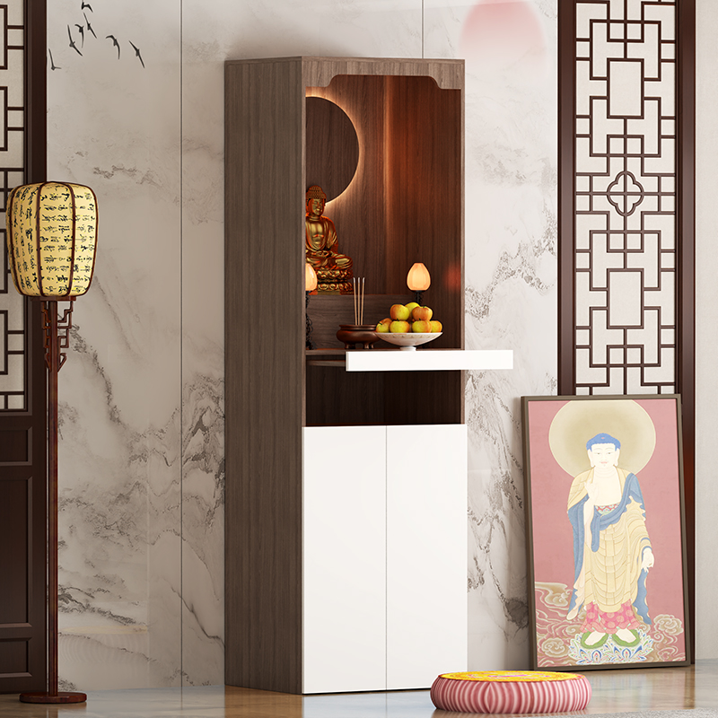 Ban thờ phật vân gỗ óc cho trắng - GP400.61