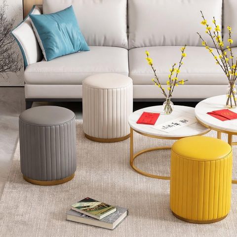 Ghế Đôn Bàn Trang Điểm IGA Hiện Đại, Tối Giản, Êm Ái - GC45