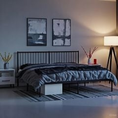 Giường Sắt Khung Đen 1.6x2m - GM158 - Nội Thất IGA Việt Nam