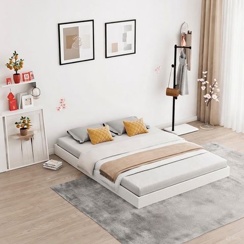 Giường Ngủ Trắng Gỗ Công Nghiệp Phong Cách Nhật Bản - Nhà máy IGA - GP311