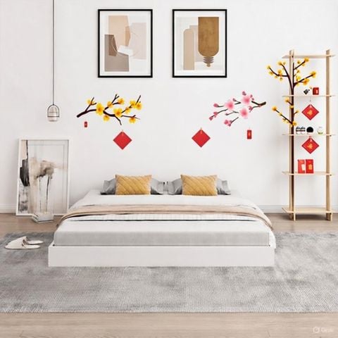 Giường Ngủ Trắng Gỗ Công Nghiệp Phong Cách Nhật Bản - Nhà máy IGA - GP311