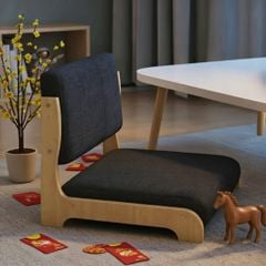 Ghế Bệt Lưng Tựa Gỗ Vải Cao Cấp - PG22