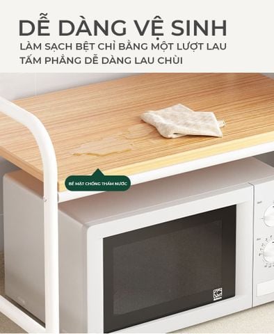 Kệ đa năng khung trắng - vân gỗ - 2,3 tầng - GM141