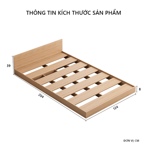 Giường Bệt Thông Minh Gỗ MDF Phong Cách Bắc Âu - GP310