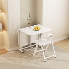 Bàn ăn gấp gọn có bánh xe dễ dàng di chuyển phú hợp với không gian bếp nhỏ - GM194