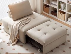 GIƯỜNG SOFA THÔNG MINH TRẮNG DA GC40.01