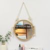 Gương Trang Điểm Treo Tường Tròn khung gỗ MDF với thiết kế đơn giản, tinh tế cho không gian trang điểm hiện đại - GP242