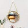 Gương Trang Điểm Treo Tường Tròn khung gỗ MDF với thiết kế đơn giản, tinh tế cho không gian trang điểm hiện đại - GP242