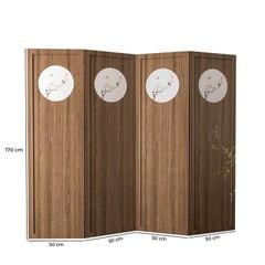 Bình phong ánh trăng bộ 4 tấm 5 chân - GP411