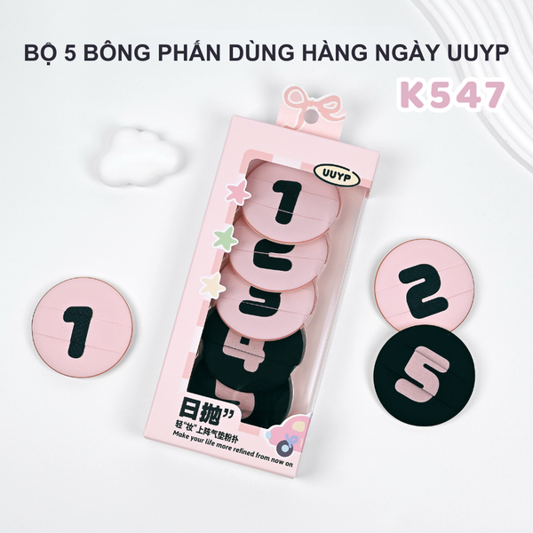  BỘ 5 BÔNG PHẤN DÙNG HÀNG NGÀY UUYP- K547 