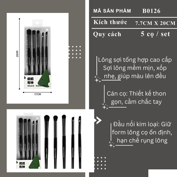  Bộ 5 cọ đánh mắt đa năng UUYP B0127 